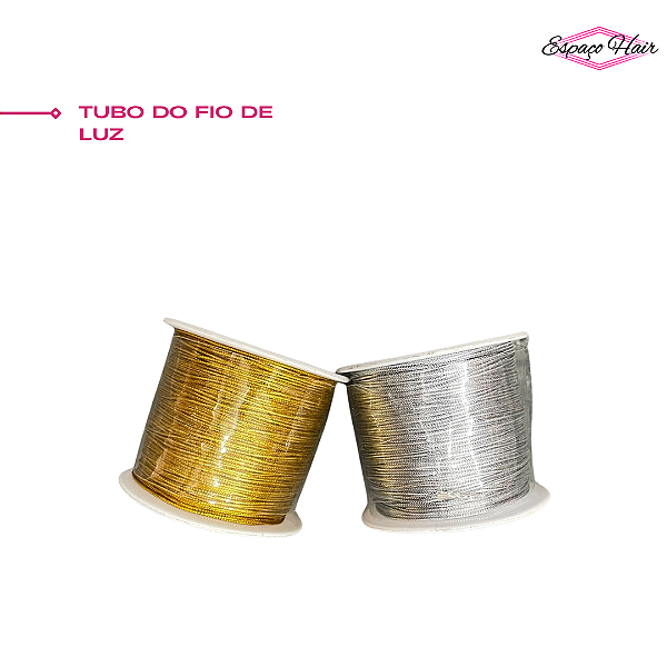 TUBO DO FIO DE LUZ - RABO DE RATO - dourado e prata
