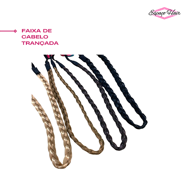 FAIXA/TIARA DE TRANÇA COM ELÁSTICO