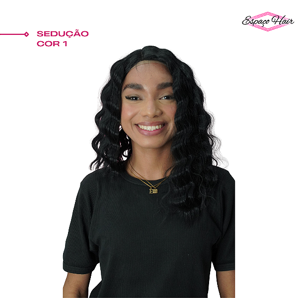 LACE WIG LACE SEDUÇÃO COR 1 - FIBRA ORGANICA