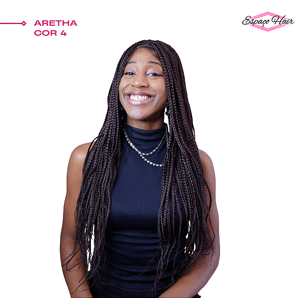 PERUCA DE TRANÇA - WIG ARETHA COR 4 - FASHION LINE - ORGANICO PREMIUM