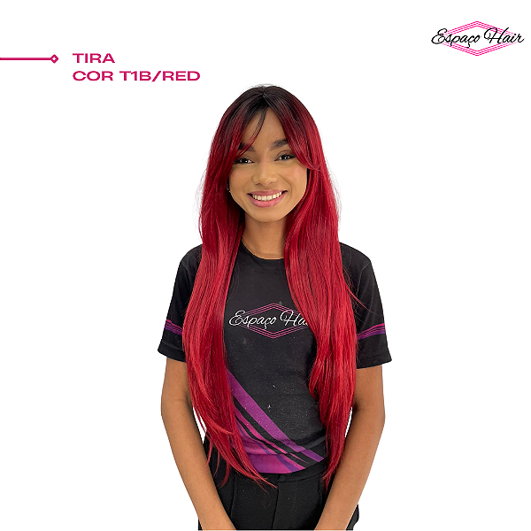 WIG LISA TIRA COR T1B/RED - C/FRANJA - ORGANICA - MODERN GIRL
