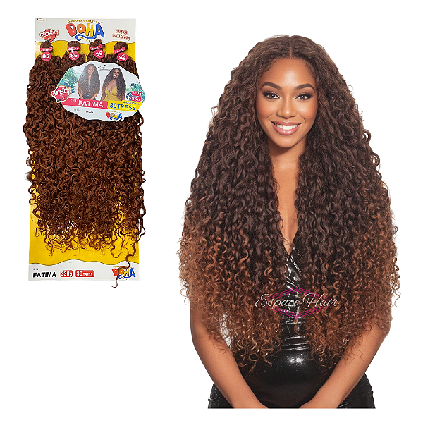 CABELO CACHEADO FATIMA - MODERN GIRL - FIBRA DE PROTEINA - BOHA CROCHET