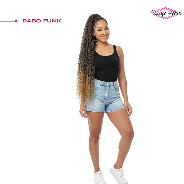 RABO DE CAVALO CACHEADO FUNK - FASHION CLASSIC - BIO VEGETAL - 80cm