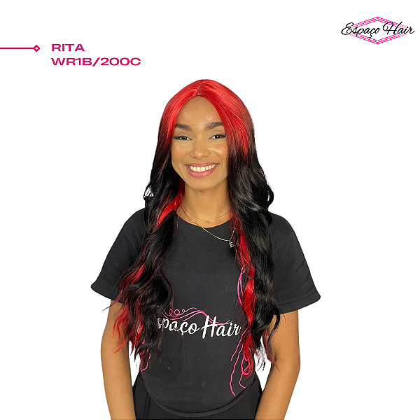 LACE RITA COR PRETO COM VERMELHO WR1B/200C - MODERN GIRL - 265G