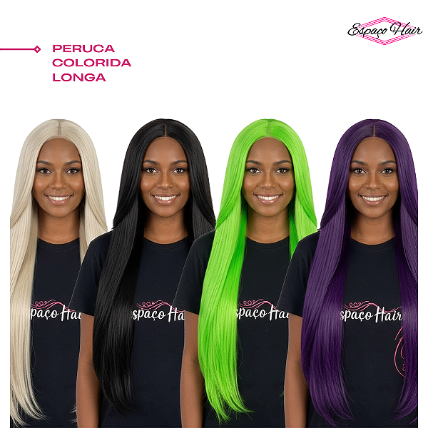 Peruca Longa Colorida – Ref D001