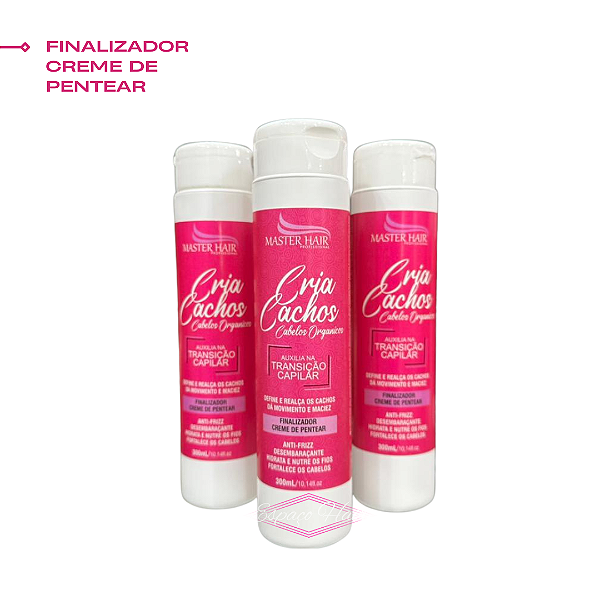 FINALIZADOR E CREME DE PENTEAR - CRIA CACHOS P/ CABELOS ORGANICOS