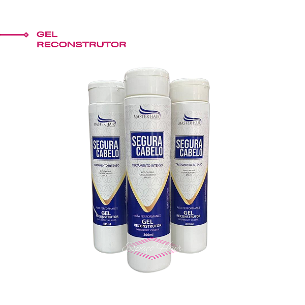 GEL RECONSTRUTOR - SEGURA CABELO - ANTI-QUEDA - MASTER HAIR PROFISSIONAL
