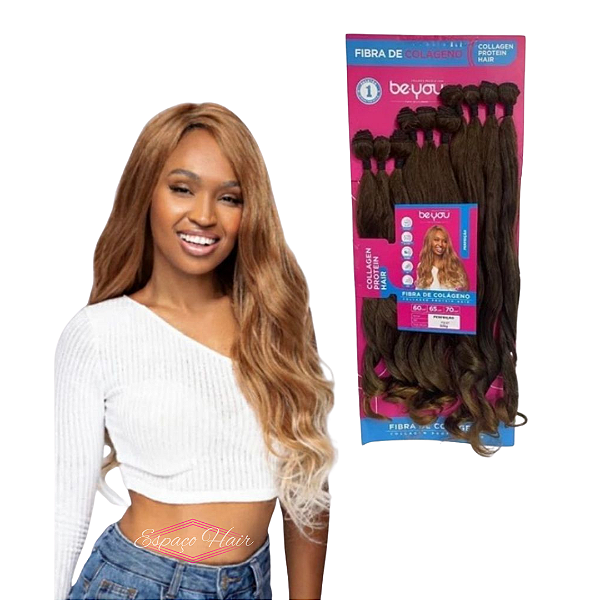 Cabelo Fibra de Colágeno Perfeição + Closure - Be You Hair - Liso Ondulado