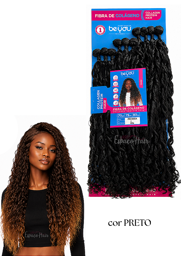 CABELO CACHEADO PROIBIDA -FIBRA COLAGENO - BEYOU- 80CM