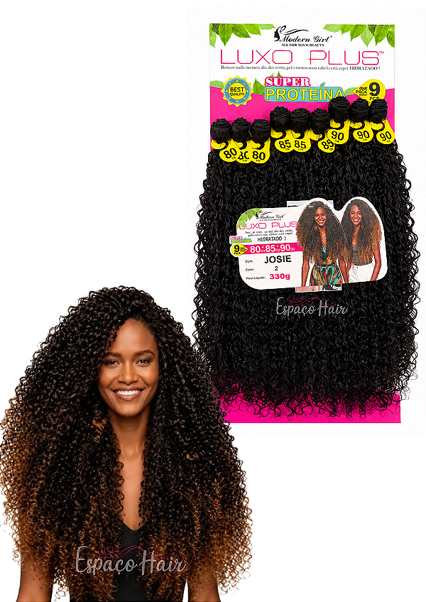 CABELO CACHEADO JOSIE -FIBRA PROTEINA - MODERN GIRL- 90CM