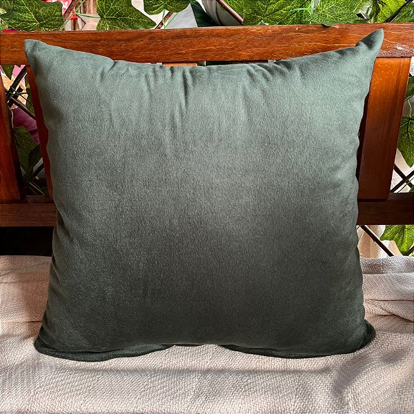 Capa almofada veludo liso ( 45x45 ) Verde