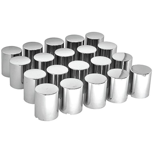 Capa de Porca Boliviana 27 Cromada - Kit com 20 Unidades