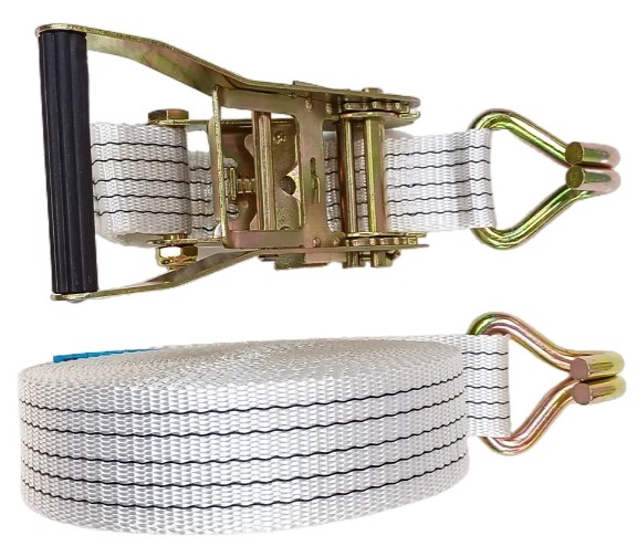 Kit Cinta e Catraca Amarração Carga 5 Toneladas 9 Metros Branca