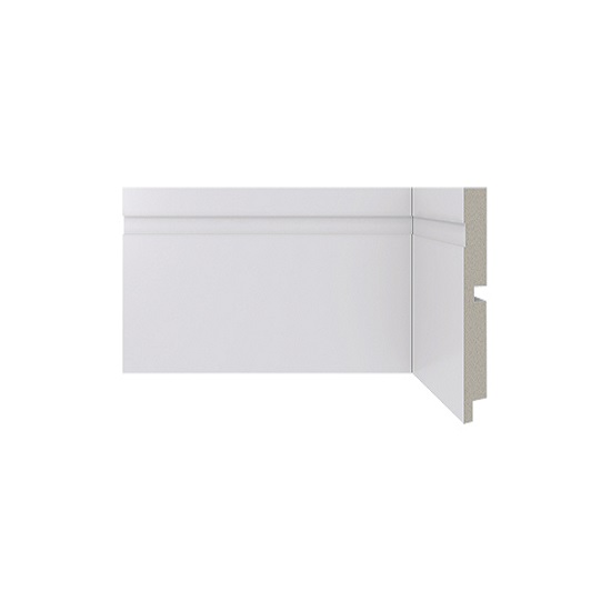 Rodapé de Poliestireno 457 Santa Luzia 10cm Branco - RP 457 Branco - 16mm x 10cm x 2.40m