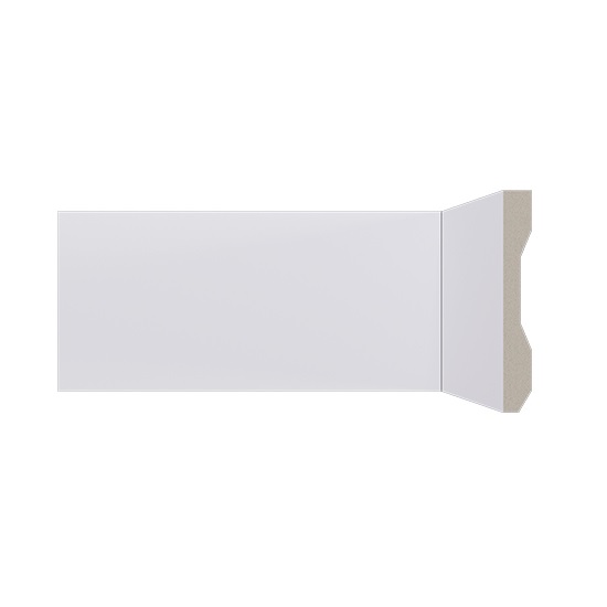 Rodapé de Poliestireno LEV 101 Santa Luzia 10cm Branco - 13mm x 10cm x 2.40m