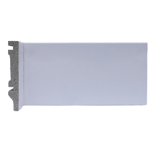 Rodapé de Poliestireno Liso Branco 10cm - GR100L Branco