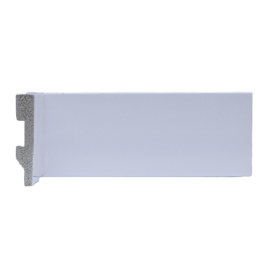 Rodapé de Poliestireno Liso 7cm Branco - GR70LS Branco - 15mm x 7cm x 2.25m
