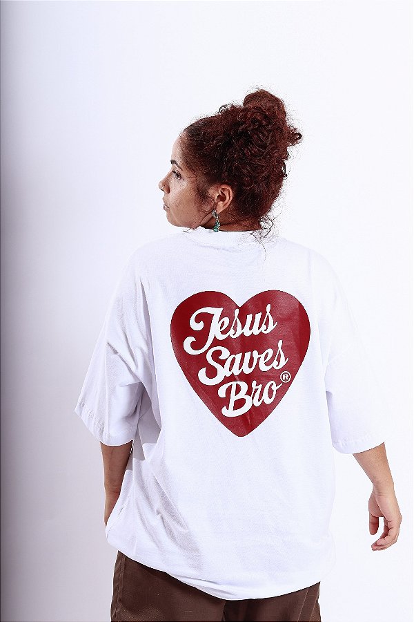 NOVA ALIANÇA JESUS SAVES BRO HEART OVERSIZED