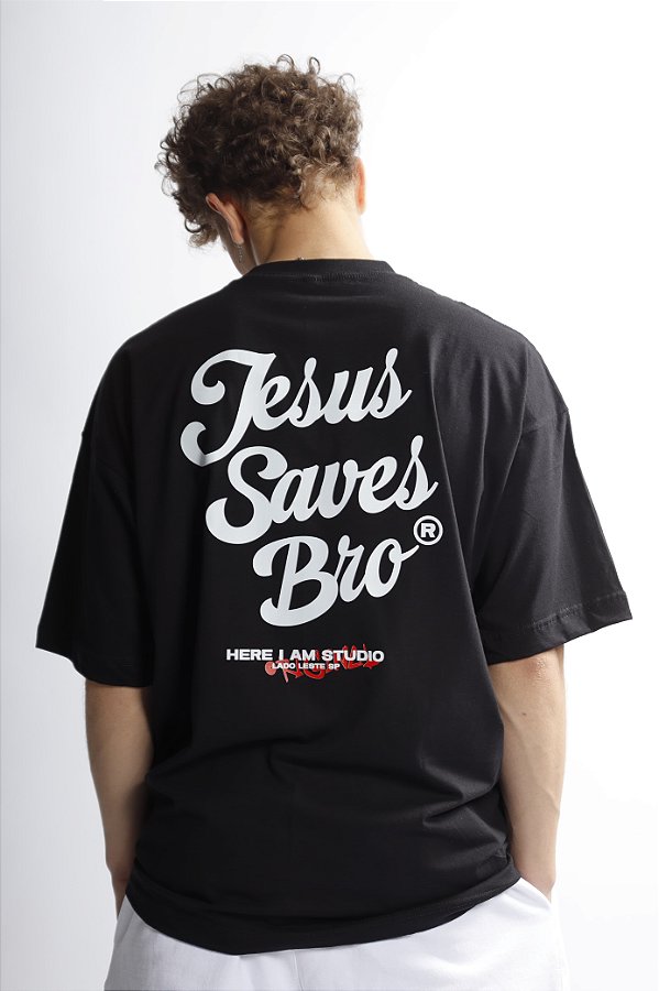 NOVA ALIANÇA JESUS SAVES BRO OVERSIZED BLACK