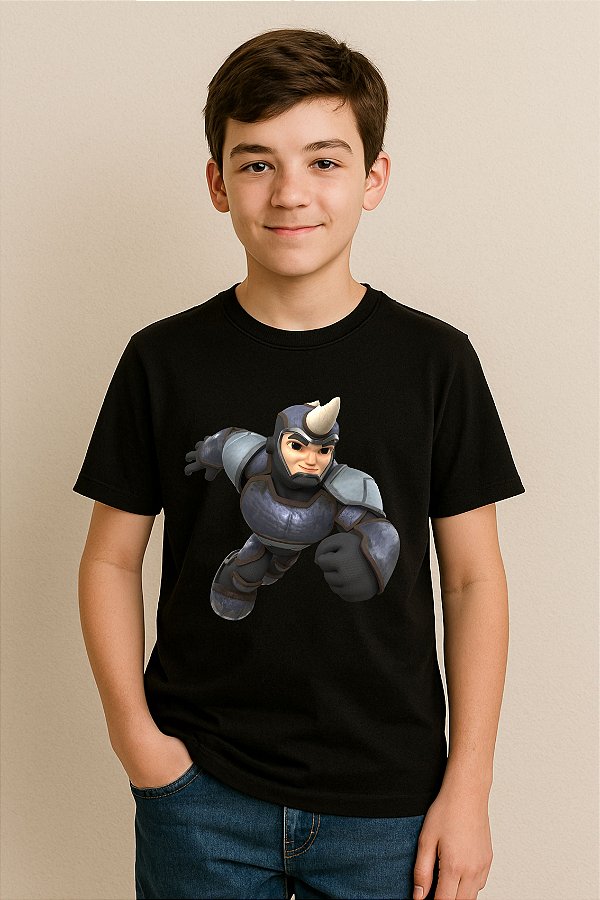 Camiseta Infantil Rinoceronte Spidey Friends