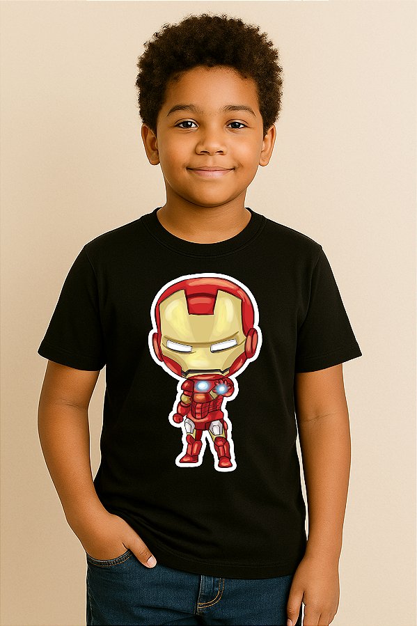 Camiseta Infantil Homem De Ferro