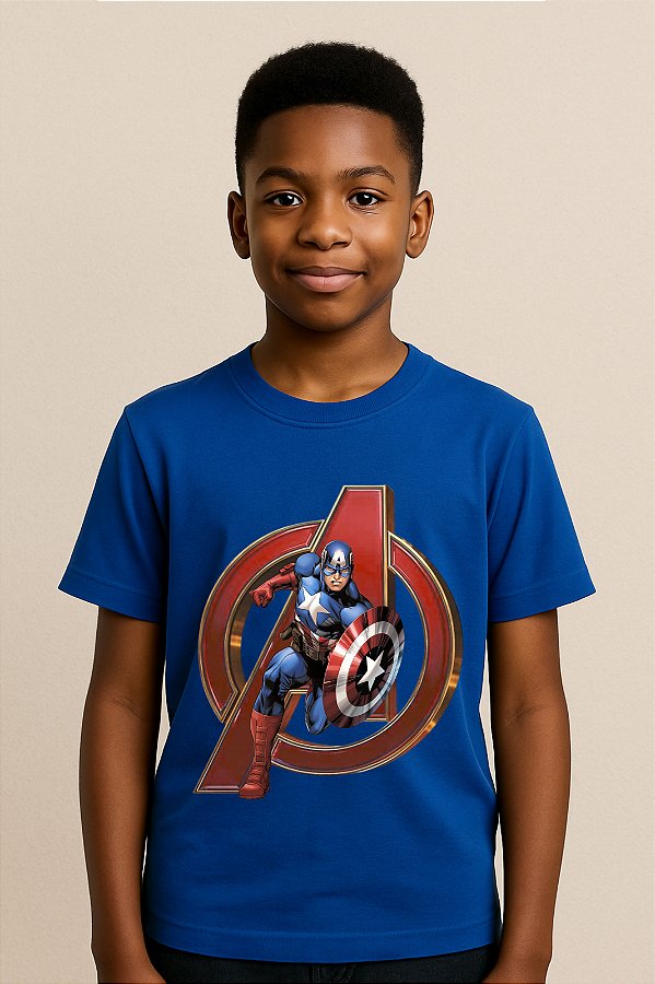 Camiseta Infantil Capitão America