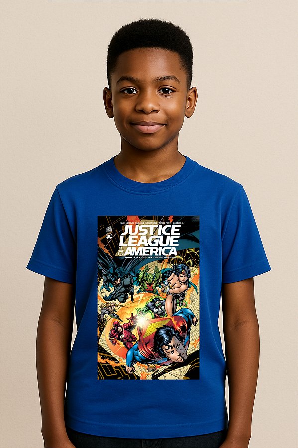 Camiseta Infantil Hérois Liga Da Justiça