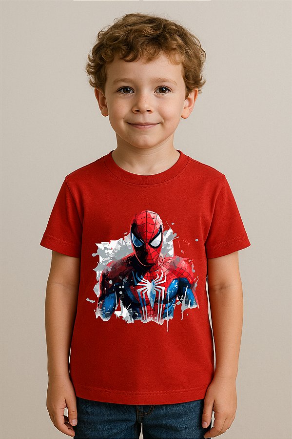 Camiseta Infantil Homem-Aranha