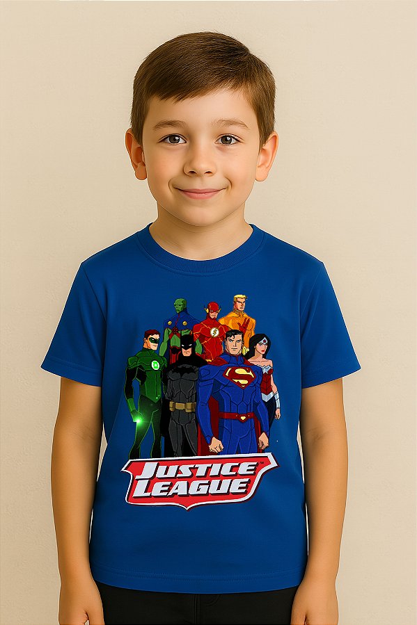 Camiseta Infantil Liga Da Justiça