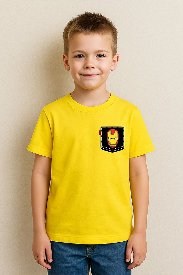 Camiseta Infantil Homem De Ferro