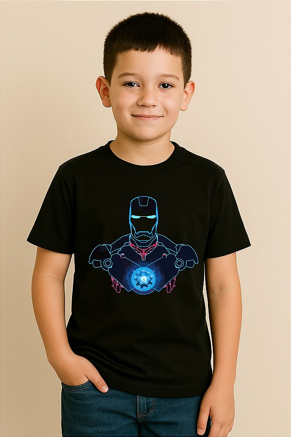Camiseta Infantil Homem De Ferro