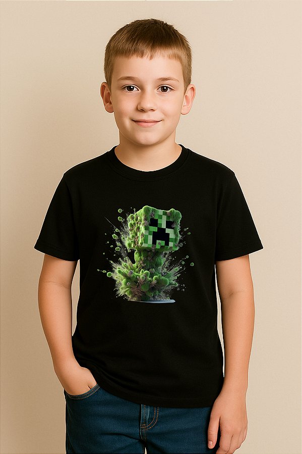 Camiseta Infantil Minecraft