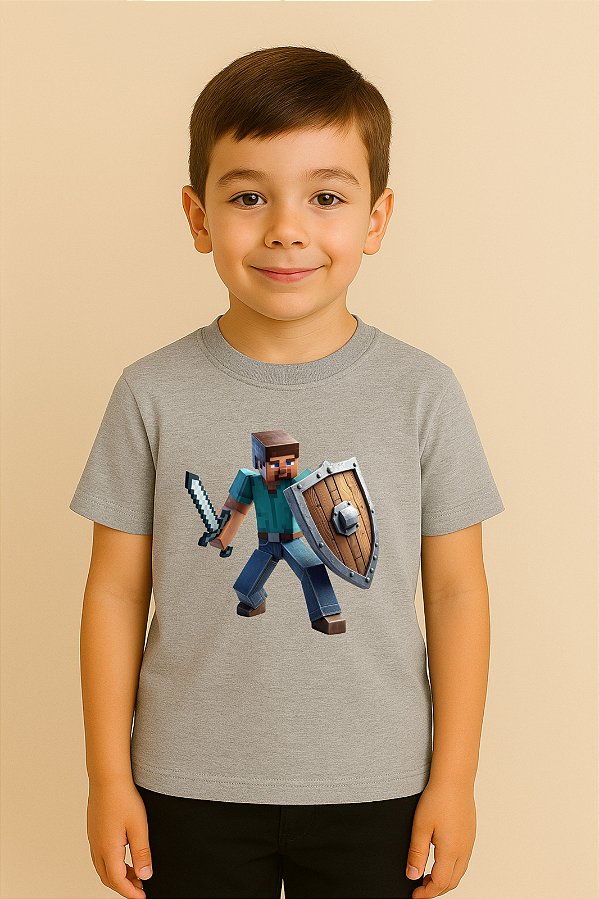 Camiseta Infantil Minecraft