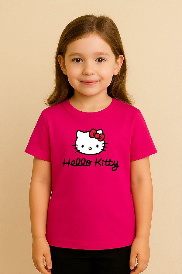 Camiseta Infantil Hello Kitty