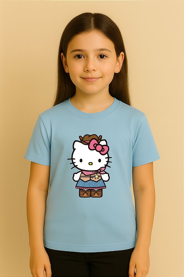 Camiseta Infantil Hello Kitty