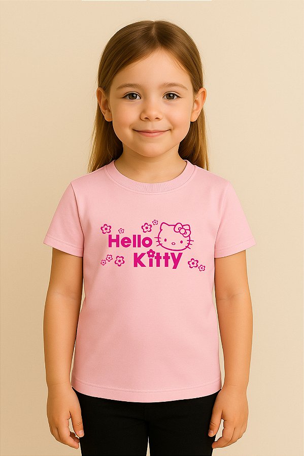 Camiseta Infantil Hello Kitty