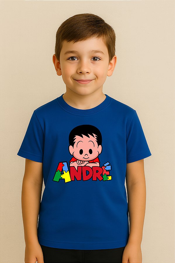 Camiseta Infantil Turma Da Mônica André