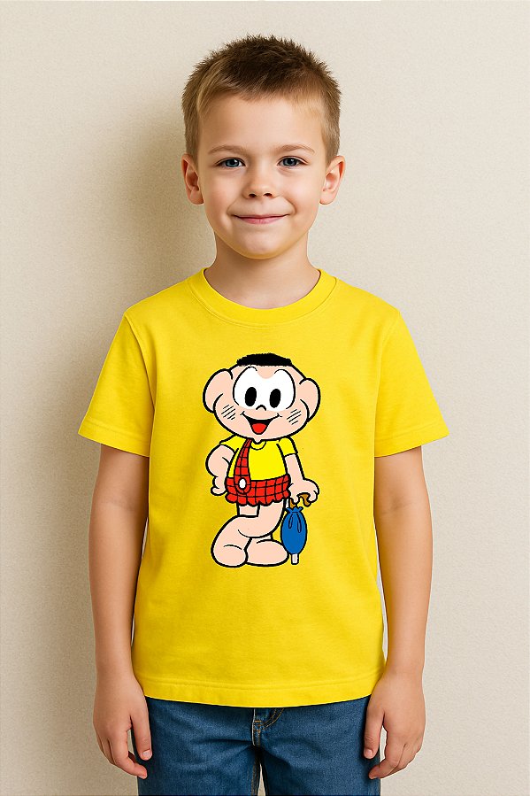 Camiseta Infantil Turma Da Mônica Cascão