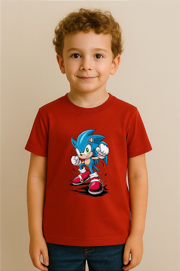 Camiseta Infantil Sonic