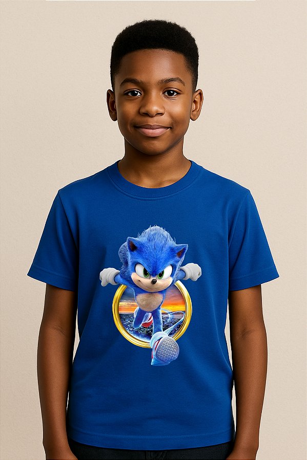 Camiseta Infantil Sonic