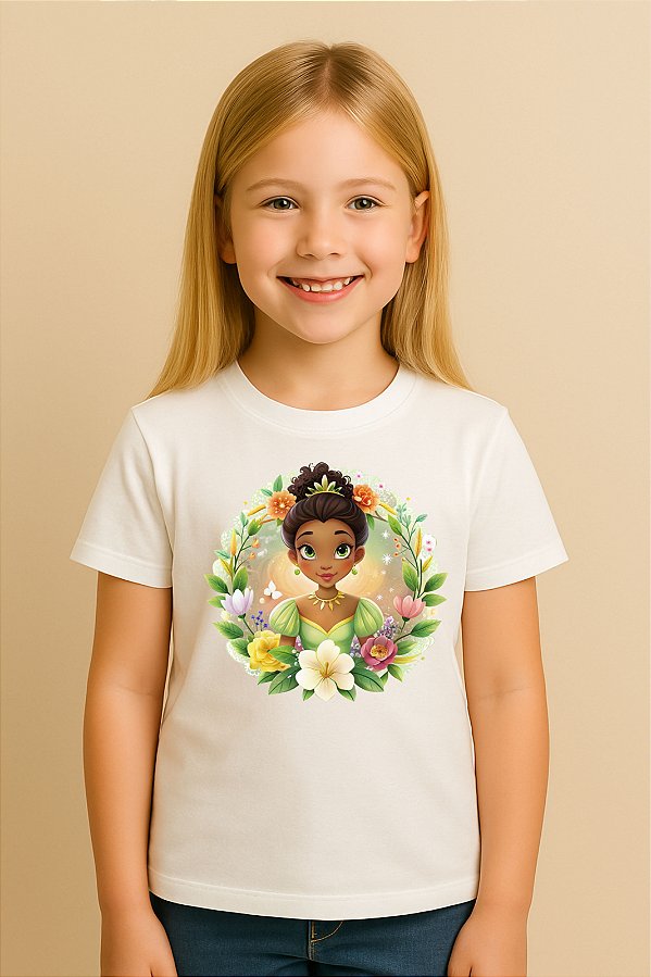 Camiseta Infantil Princesa Tiana