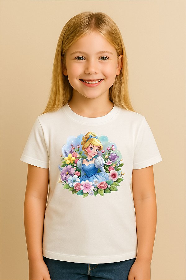 Camiseta Infantil Princesa Cinderela