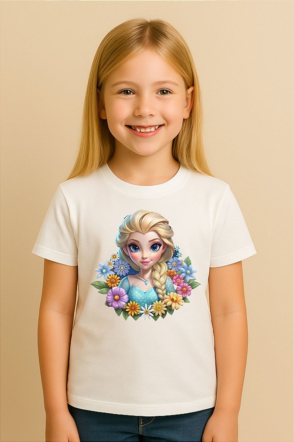 Camiseta Infantil Princesa Elsa