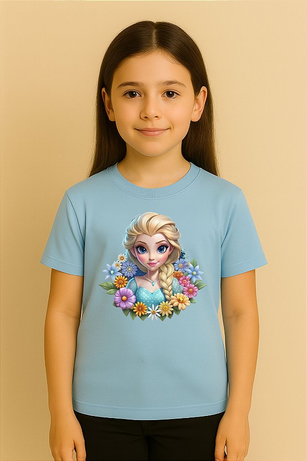 Camiseta Infantil Princesa Elsa