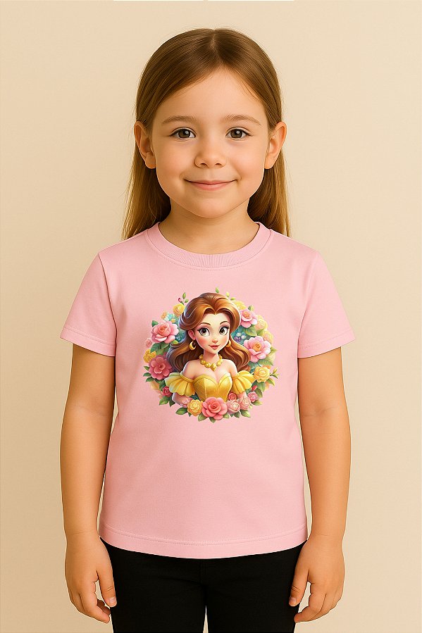 Camiseta Infantil Princesa Bela