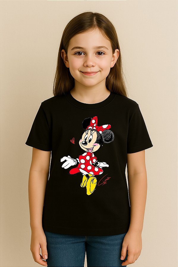Camiseta Infantil Turma Do Mickey Mouse Minnie