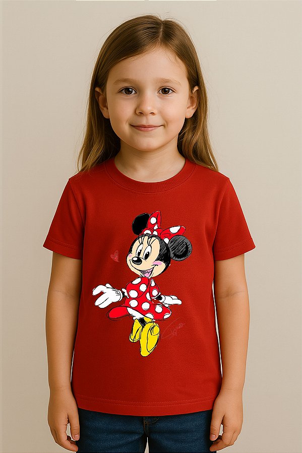 Camiseta Infantil Turma Do Mickey Mouse Minnie
