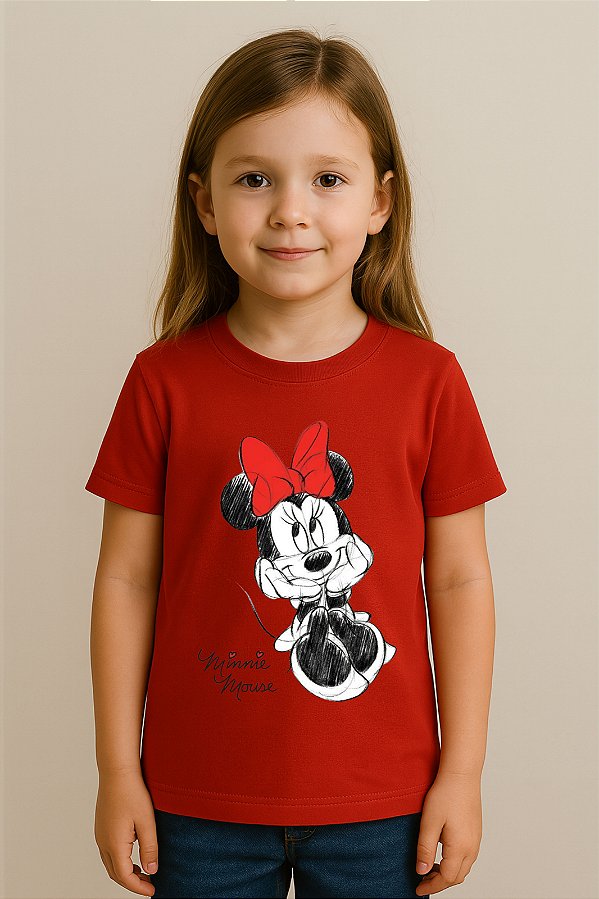 Camiseta Infantil Turma Do Mickey Mouse Minnie