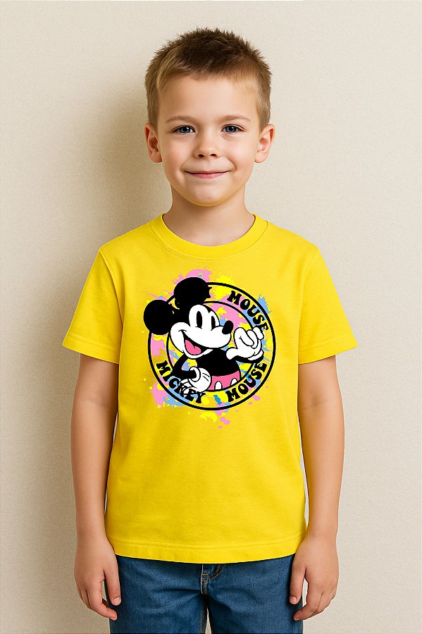 Camiseta Infantil Turma Do Mickey Mouse Mickey