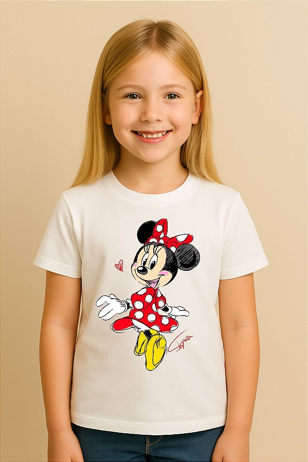 Camiseta Infantil Turma Do Mickey Mouse Minnie